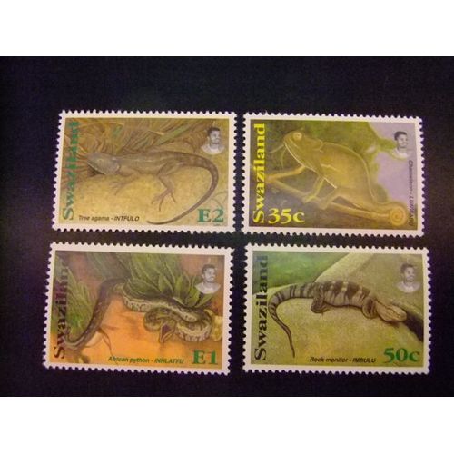 51 Swaziland 1996 / Faune Reptiles / Yvert 650 / 653 Mnh