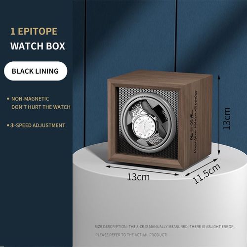 Remontoir De Montre En Bois De Luxe Haut De Gamme 2 4 6 Fentes Boîte De Montres Automatique Avec Moteur Mabuchi Montre Shaker Armoire Horloge Boîte De Rangement - Type Bl-S10-1