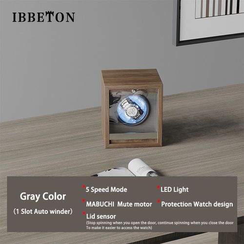 Remontoir De Montre En Bois De Marque De Luxe Haut De Gamme 1 2 4 Fentes Boîte De Montres Automatique Avec Mabuchi Moto Armoire De Montre Boîte De Rangement D'horloge - Type Ib-C10-1