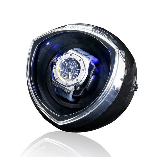 Boîte De Remontoir De Montre Automatique,1 Fente,Mécanisme Silencieux,Dispositif De Remontoir De Montre,Affichage De Montres-Bracelets Avec Boîtes De Rangement Led - Type Black Heart Shape