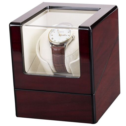 Boîte à Montres Augusta En Bois Verni - Capacité 10 Montres - Couleur Bubinga, Verrouillable - Neuf Avec étiquettes
