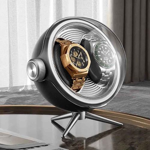 Remontoir De Montre Existent De Luxe Avec Zéro Magnétisme,Boîte De Rangement Mécanique De Oral Et,Dispositif De Remontage Silencieux Pour La Maison - Type 2 Bits-Black