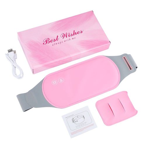 Masseur Électrique De Crampes,Ceinture Chauffante Vibrante Pour Soulager Les Coliques Menstruelles,Douleur,Taille,Ventre,Ceinture De Palais Chaude Abdominale - Type Pink