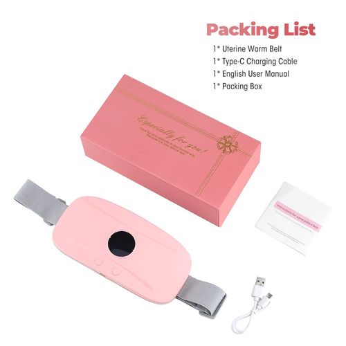 Masseur Électrique Du Ventre,Coussin Chauffant Vibrant À 3 Vitesses Pour La Taille Menstruelle,Le Ventre,Ceinture Chaude Utérine,Masseur Musculaire Abdominal - Type Rouge