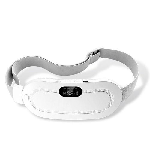 Massage Abdominal Électrique Utérin Ceinture Chaude Utérus Chaud Compresse Chaude Ceinture Vibrante Abdomen Taille Ventre Réchauffement Usb Charge - Type White