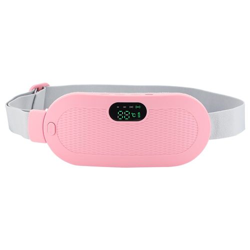 Ceinture Chaude Utérine Rechargeable Pour Femme,Coussin Chauffant Menstruel,Taille Vibrante,Compresse Chaude,Ceinture De Massage Pour Le Ventre - Type Rose