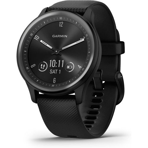 Chenquansarl-Vívomove Sport - Montre Connectée À Aiguilles Mécaniques Et Écran Tactile - Gray Avec Bracelet Noir - Boîtier 40 Mm