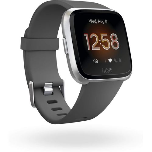 Chenquansarl-Versa Lite - Montres Connectées Forme, Sport Et Bien-Être Plus De 4 Jours Dautonomie, Étanche, Suivi Fréquence Cardiaque, Charcoal/Silver Aluminum