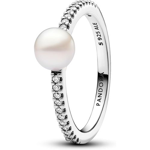 Chenquansarl-Bague Pour Femme En Argent Avec Perle De Culture D'eau Douce Et Pavé 193158c01