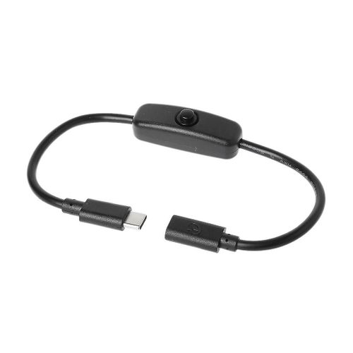 Câble d¿extension de type C mâle à femelle avec interrupteur pour Raspberry Pi 4 Android