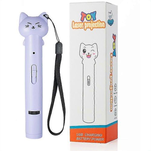 Drôle De Chat Stick Laser Sight Pointer Projection Usb Chargement Funny Cat Stick Pet Kitten