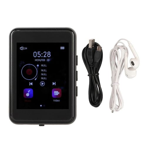 Lecteur MP3 2,4 pouces Plein écran tactile Sans perte Son Bluetooth 5.0 FM Radio Enregistreur Intégré dans le haut-parleur MP4 MP5 Lecteur de musique