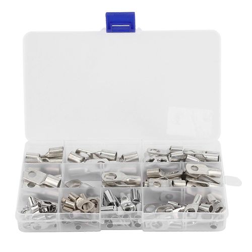 100pcs Sc Batterie Fil Cosses Étamé Cuivre Anneaux À Sertir Connecteurs Pour Voiture Marine Boîte De Distribution