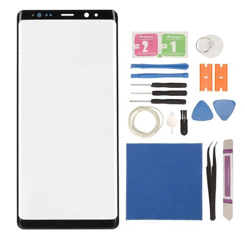 Kit De Réparation De Verre De Remplacement De L¿Écran De Verre Avant De La Lentille Extérieure Du Téléphone Portable Pour Galaxy Note 8 Noir