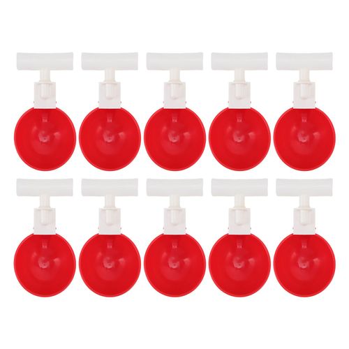 Abreuvoir D'eau Automatique Jetable, Grand Bol En Plastique Rouge, Gobelet À Boire, Norme De Consommation D'eau, Canard, Oiseau, Poule, 10 Ensembles