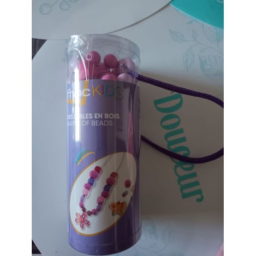Fnackids Mes Perles En Bois Rose