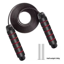 Corde À Sauter Polyvalente En Fil D'acier Sans Enchevêtrement Et Ajustable, Équipement D'entraînement Physique, De Fitness, Fournie Avec Un Lest De 340g