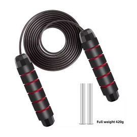 Corde À Sauter Polyvalente En Fil D'acier Sans Enchevêtrement Et Ajustable, Équipement D'entraînement Physique, De Fitness, Fournie Avec Un Lest De 420g