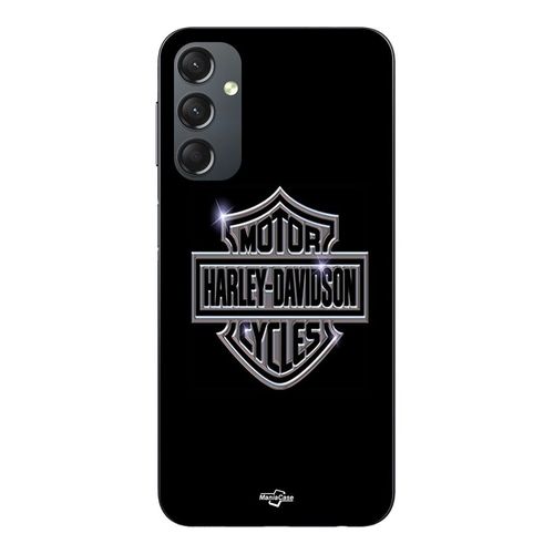 Coque Pour Samsung Galaxy A24 Harley Davidson Logo Motor Sycles Gris Front Noir Maniacase