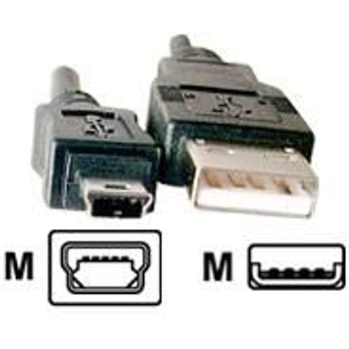 Dexlan - Câble USB - USB (M) pour mini USB type B (M) - USB 2.0 - 1.5 m - noir