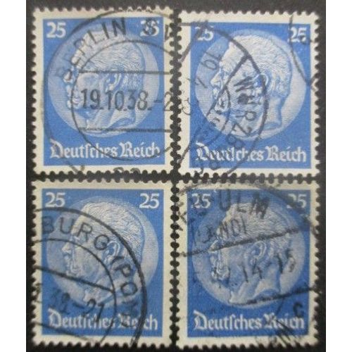 Allemagne Empire N°493 X 4 Oblitéré