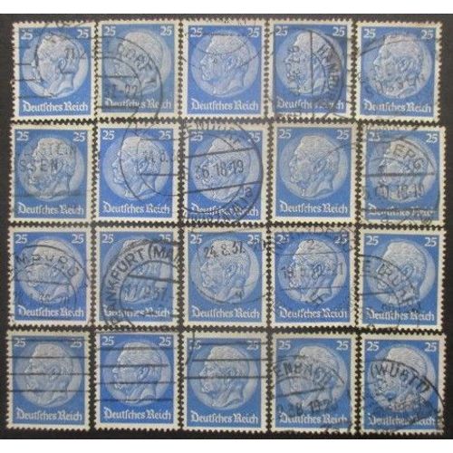 Allemagne Empire N°493 X 20 Oblitéré