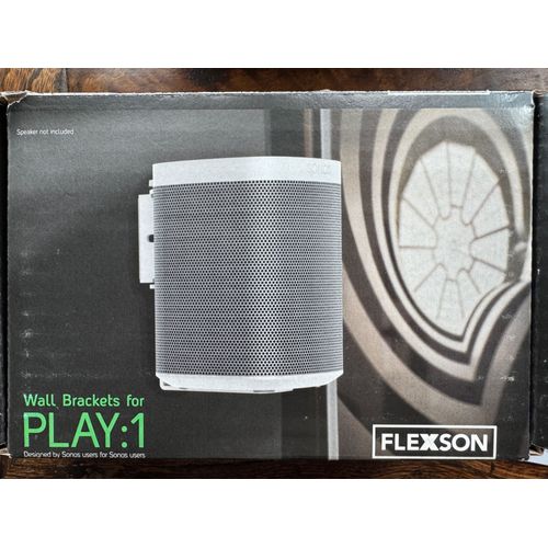 Support mural blanc FLEXSON pour SONOS pour PLAY 1 ref. PLAY1W1 orientable