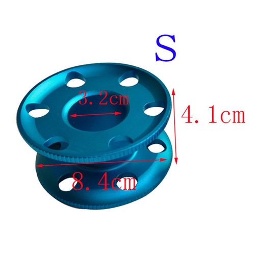 Bobine De Doigt Vierge Pour Plongée Sous-Marine,Sports Aquatiques,Bobine De Ligne De Guidage En Alliage D'aluminium - Type Blue S