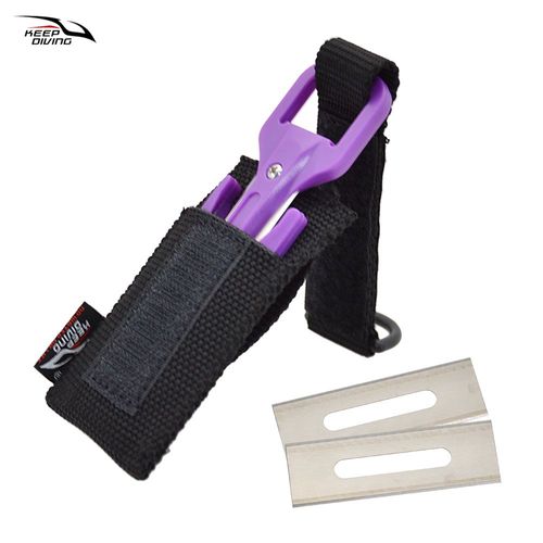 Couteau Spécial De Coupe De Plongée Sous-Marine,Coupe-Ligne,Couteau Sous-Marin,Équipement Sécante,Sécurité D'urgence,Facile À Transporter,1 Pièces - Type Purple