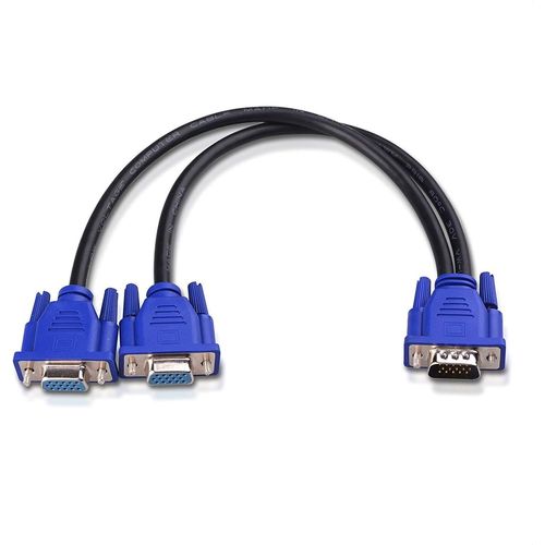 Répartiteur Vga (Câble Vga Y) Pour Duplication D'Écran, Longueur 0,3 M N'Affiche Pas D'Affichages Séparés (Pas D'Extension D'Écran)[ADA07835]