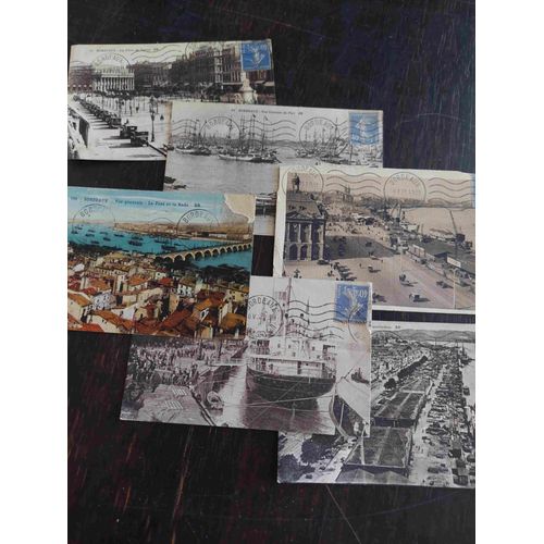 Lot De 6 Cartes Postales Anciennes De Bordeaux : Bateaux, Voitures Anciennes...Superbes
