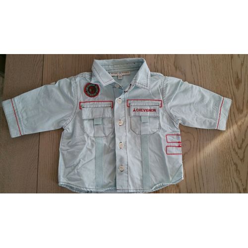 Chemise Bébé Garçon &#34chevignon&#34 Taille 3 Mois Neuve Idée Cadeau