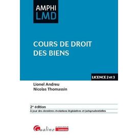 Cours De Droit Des Biens - Licence 2 Et 3