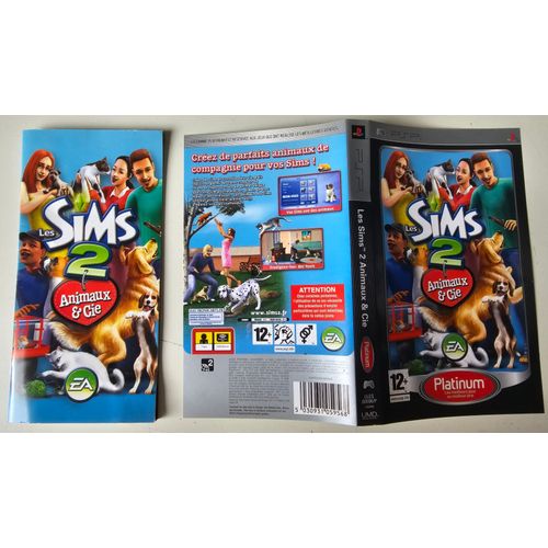 Jaquette Et Notice Du Jeu "Les Sims 2 Animaux & Cie" Platinum Sur Sony Psp