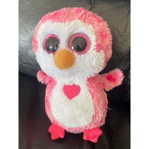 Ty Beanie Boo Valentine  Juliet le pingouin rose 6 pouces MWMT 16cm