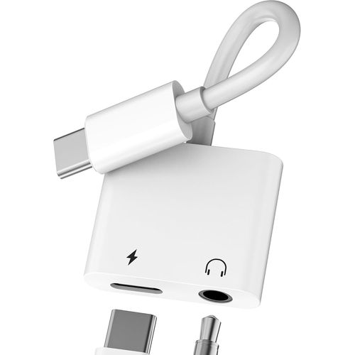 Adaptateur Jack Usb C Vers 3.5Mm Ecouteur(2 En 1 )Pour Iphone16 15 Pro Max Écouteurs Et Chargeur Câble Compatible Avec Samsung S24 S23 Auxiliaire Connecteur Pour Apple Dac Audio[BLU5271996]