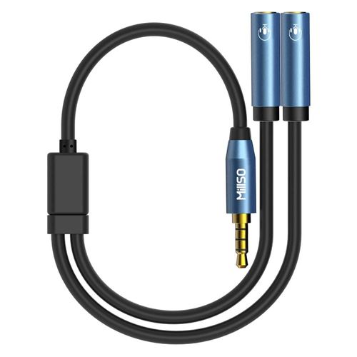 Répartiteur De Casque 3,5 Mm Adaptateur Jack - Répartiteur 4 Pôles Mâle/Femelle Double Microphone (Mic + Audio) Pour Téléphone Mobile, Ordinateurs Portables[BLU5272646]