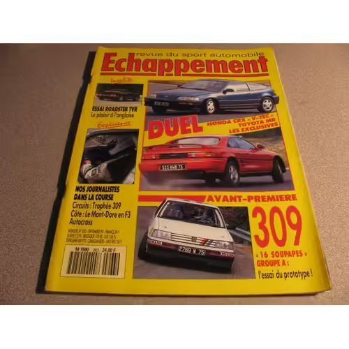 Echappement 263 De 1990 Honda Nsx,Crx Vtec,Toyota Mr,Tvr S3c,Peugeot 309 16s Gr A,Alfa Giulia Spider 1600,Tilber,Rouergue,Trophee Ax,Tour Reunion,Mont Dore,Baja Aragon
