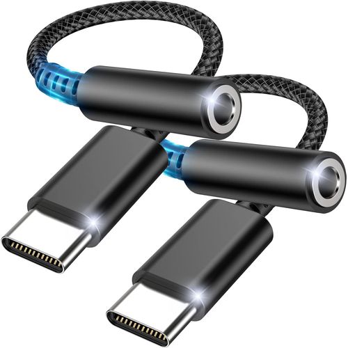 Adaptateur De Prise De Casque Usb C À 3,5Mm, Adaptateur Jack Usb Type C Audio Avec Dac, Écouteurs Audio Numérique Type C Vers Audio Compatible Avec Galaxy S22 S20 S20+, Macbook Pro[BLU5270726]