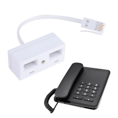 GOTHICANA BY EMPAdaptateur Rj11 Vers Bt, Répartiteur De Prise Téléphonique Bt À 2 Voies, Câble D'Extension De Téléphone, Prise Bt Master Socket, Répartiteur De Prise 2 Voies, Répartiteurs Téléphoniqu