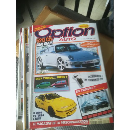 Option Auto 76 De 1997 Ruf Ctr2,Twingo Vms,Dtm Tuning,Bmw 325i Compresseur,Compact Hartge 2.3,Audi A4 Turbo,Golf Vr6,Peugeot Asphalte,Honda Nsx