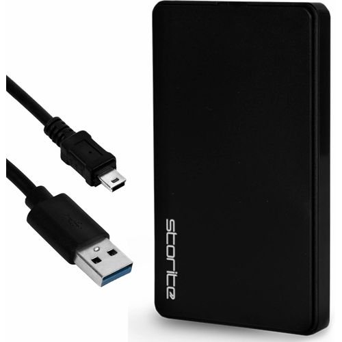 Disque Dur Externe Portable 1To avec USB 2.0, Transfert de données Ultra Rapide, Disque Dur Compact Compatible avec PC, Mac, Windows, Ordinateur de Bureau (Noir)