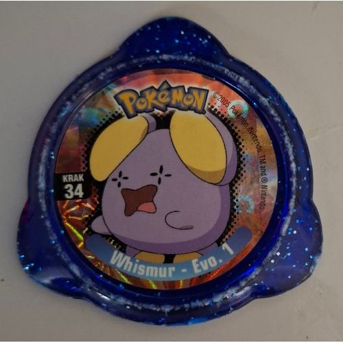 Kraks panini - Krak pokemon n° 34 - Bleu - Whismur - Evo 1