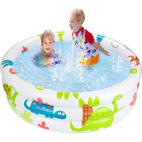 Piscine Gonflable Ronde,90x28cm Pataugeoire Gonflable,Piscine Pataugeoire,Pataugeoire Ronde,Piscine Gonflable Enfant,Piscine d'eau pour Enfants Intérieur et Extérieur pour Famille Jardin D'été
