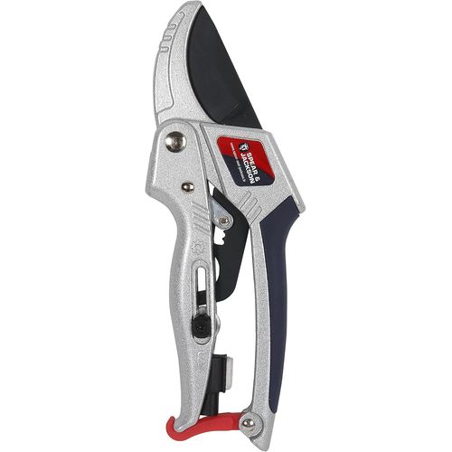 SECATEUR A Cremaillere 20 CM avec AIGUISEUR ET Reservoir D'HUILE,Gris