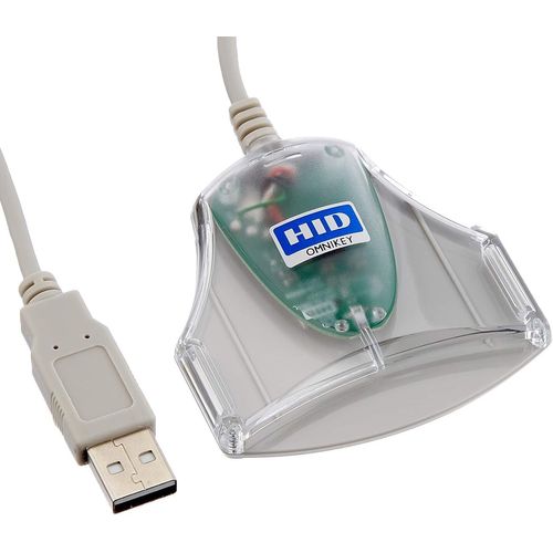 Omnikey Lecteur de Carte d'identité eID Smart Card USB ID 1021 3021 (gris)