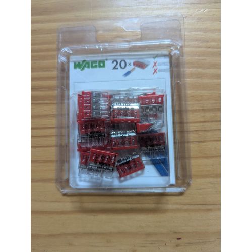Boîte de 20 bornes COMPACT pour boîtes de dérivation Wago - 2,5mm² - 4