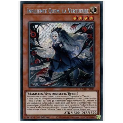Yu Gi Oh Cyac Fr011 Influente Quem La Vertueuse Secret Rare