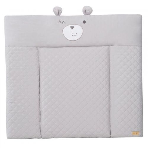 Roba Matelas À Langer Roba Style - 85 X 75 Cm - Imperméable - Doux Et Facile À Nettoyer - Gris / Visage D'ours