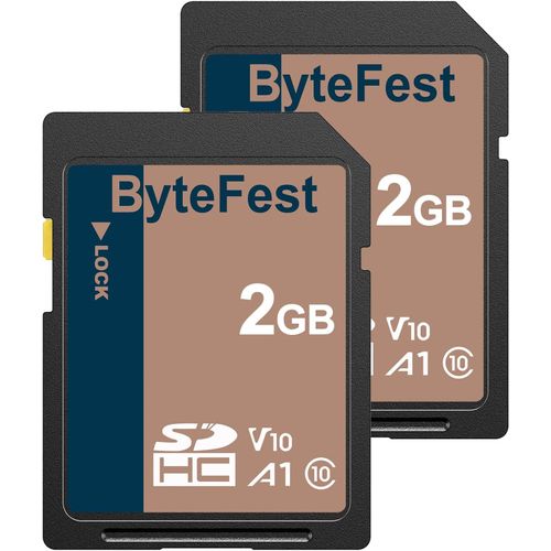 Carte SD 2Go Lot de 2,Cartes SDHC Mémoire SD Classe 10,A1,U1,V10